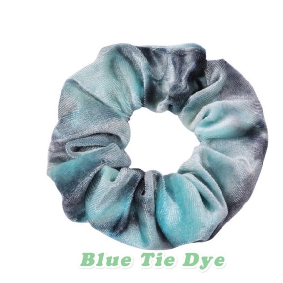 Set of 8 Velvet Tiedye Leopard Scrunchie - Picture 3 of 9